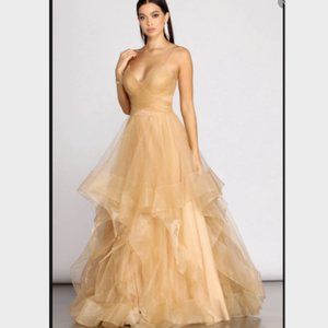 MARIANNE TULLE GLITTER BALL GOWN